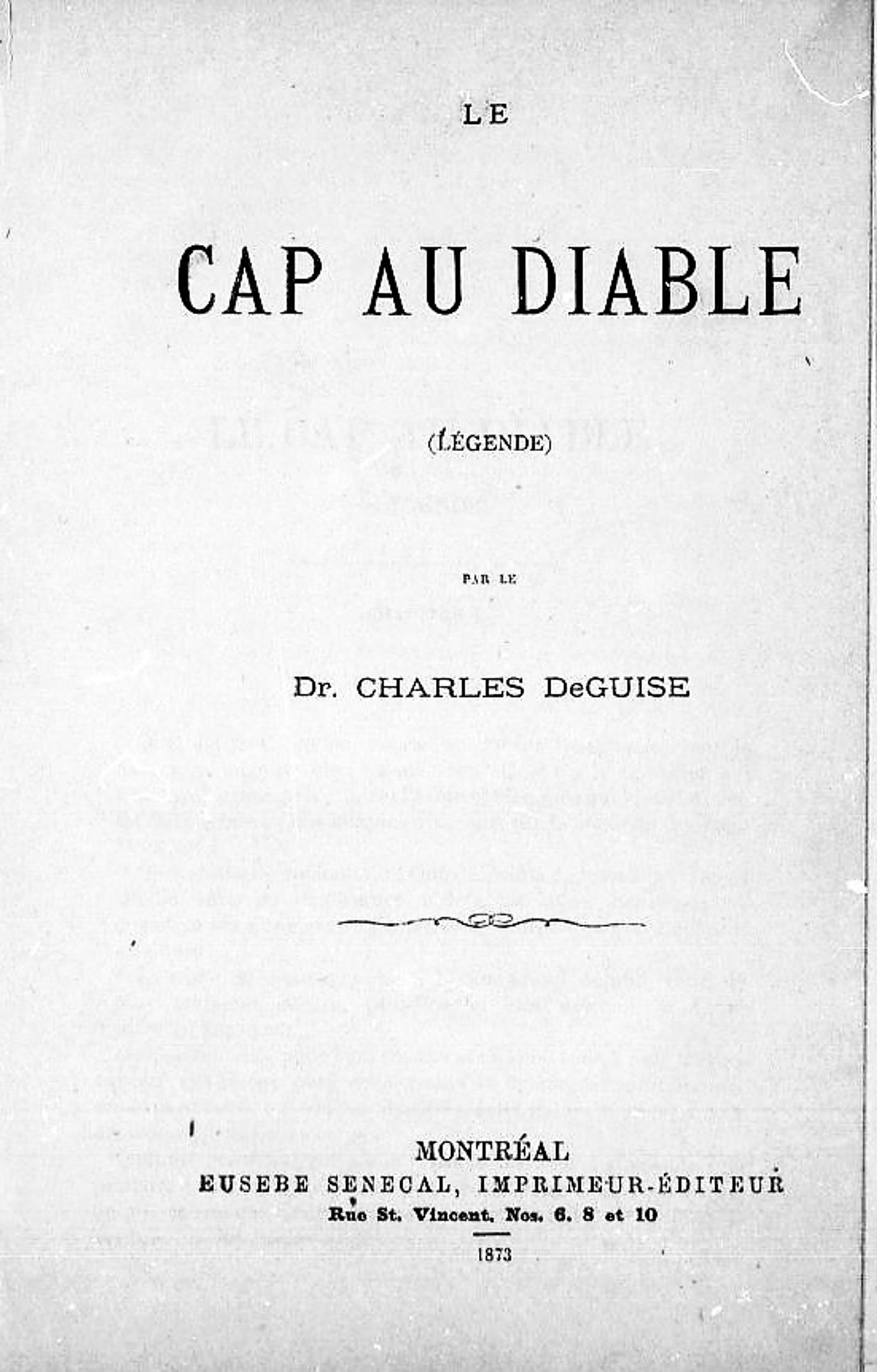 Le Cap au Diable de Charles DeGuise